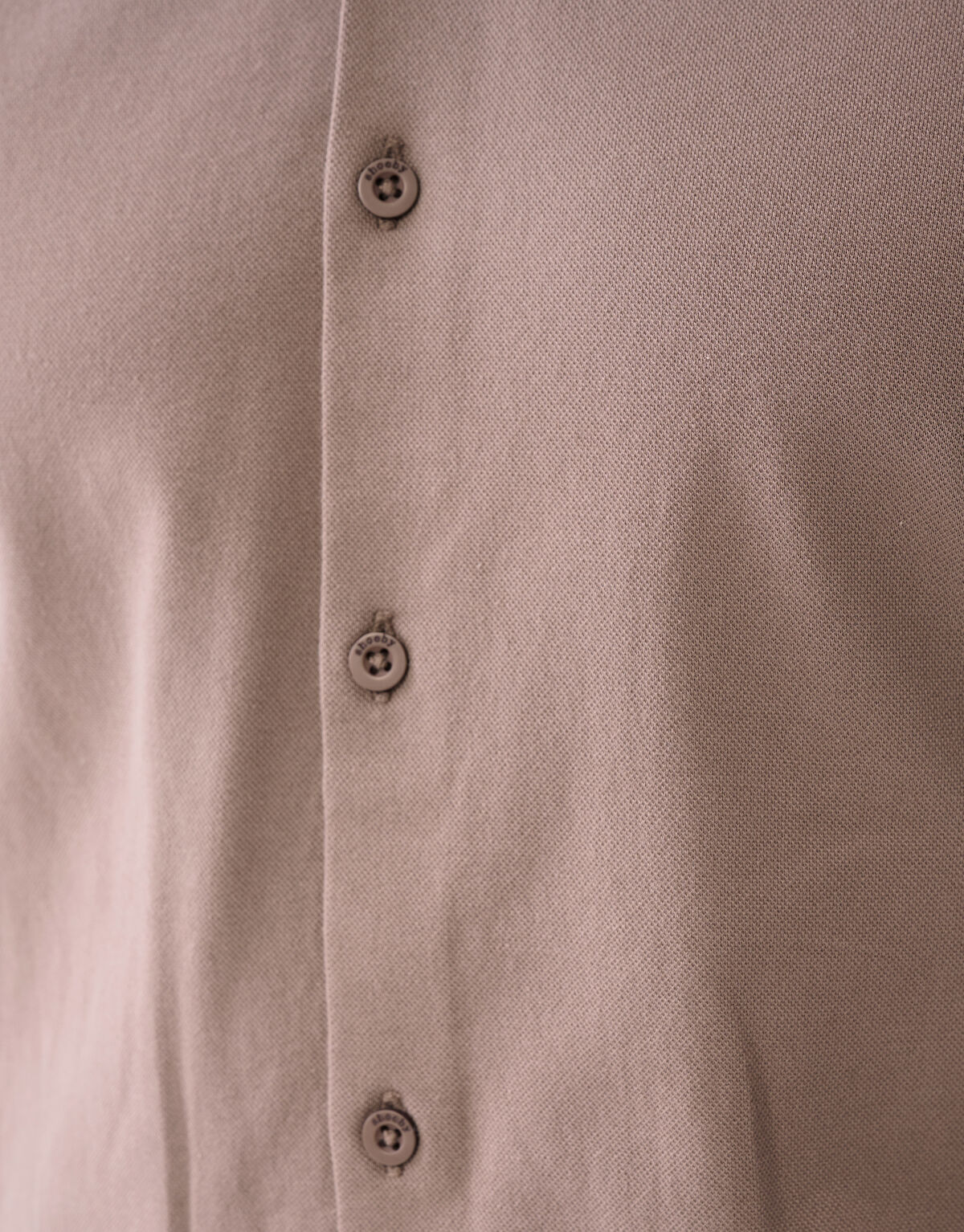 Piqu&eacute;-Hemd Hellbraun SHOEBY MEN