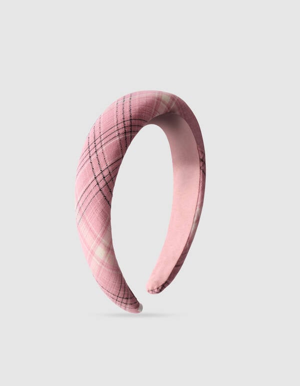 Haarband mit Rautenmuster rosa SHOEBY ACCESSOIRES