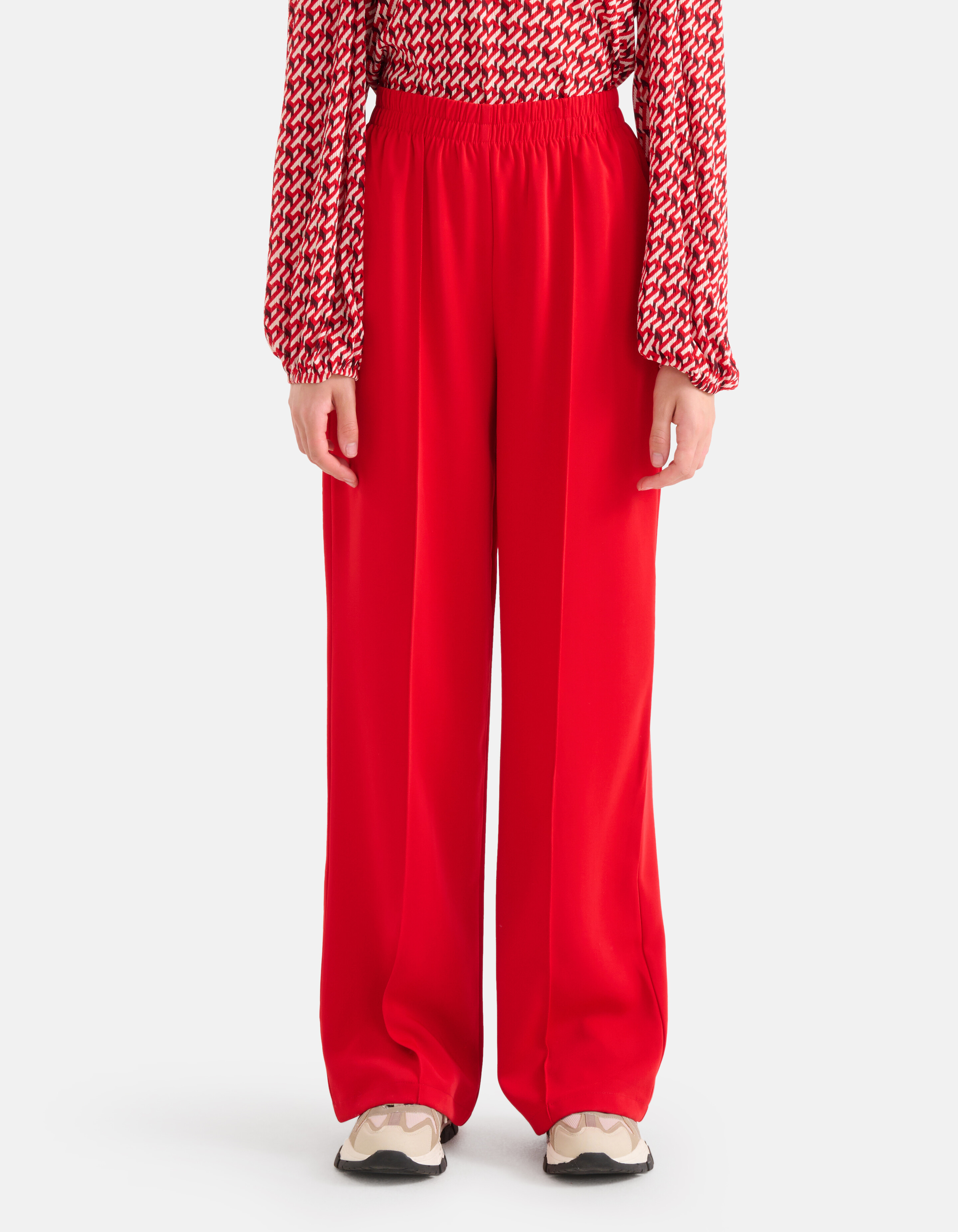 Basic-Hose mit weitem Bein Rot SHOEBY WOMEN