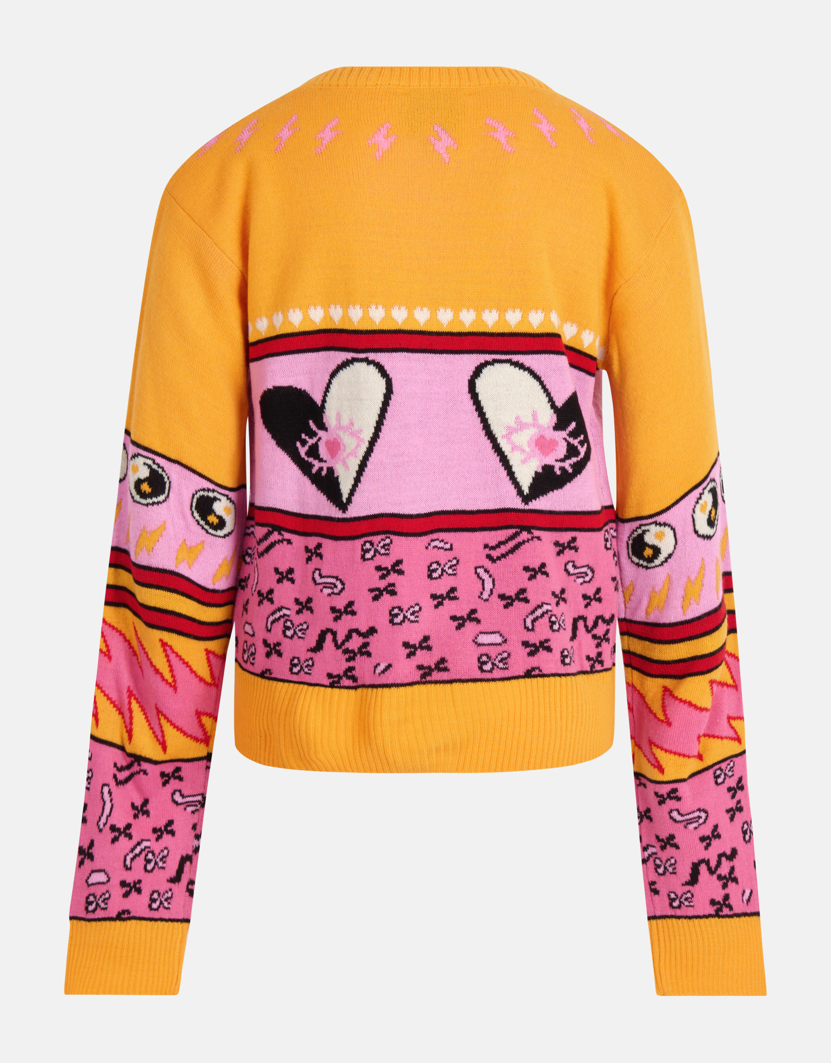 Grafische Strickjacke Orange SHOEBY GIRLS
