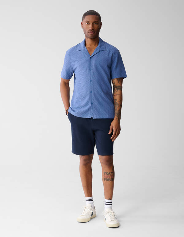 Piqu&eacute;-Logo-Short Dunkelblau SHOEBY MEN