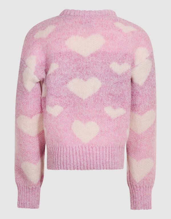 Strickpullover mit Herzmotiv rosa SHOEBY GIRLS