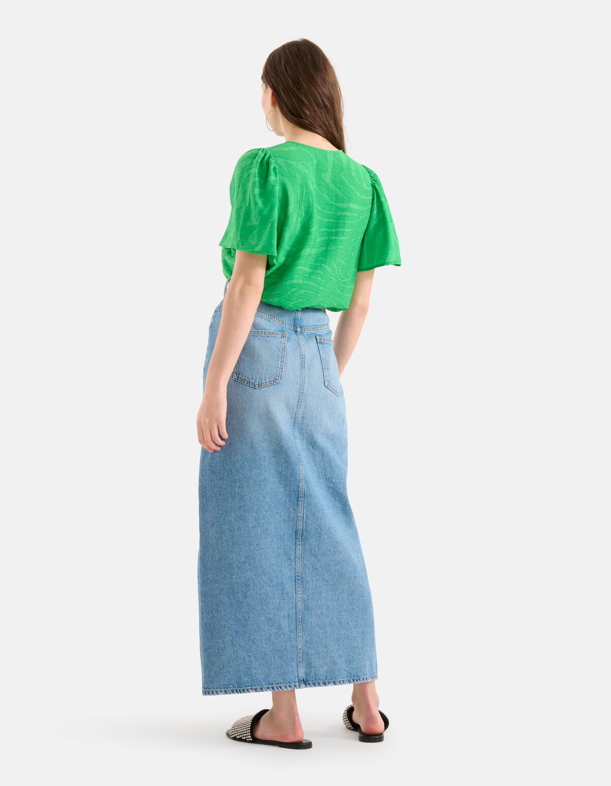 Zebra Print Top Grün SHOEBY WOMEN