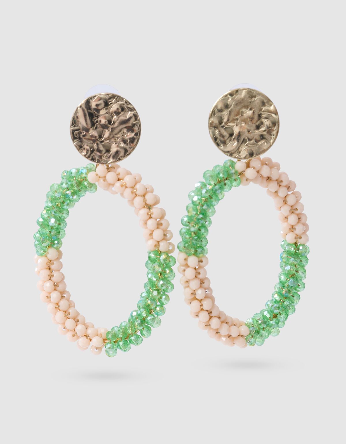 Ovale Ohrringe Gr&uuml;n SHOEBY ACCESSOIRES