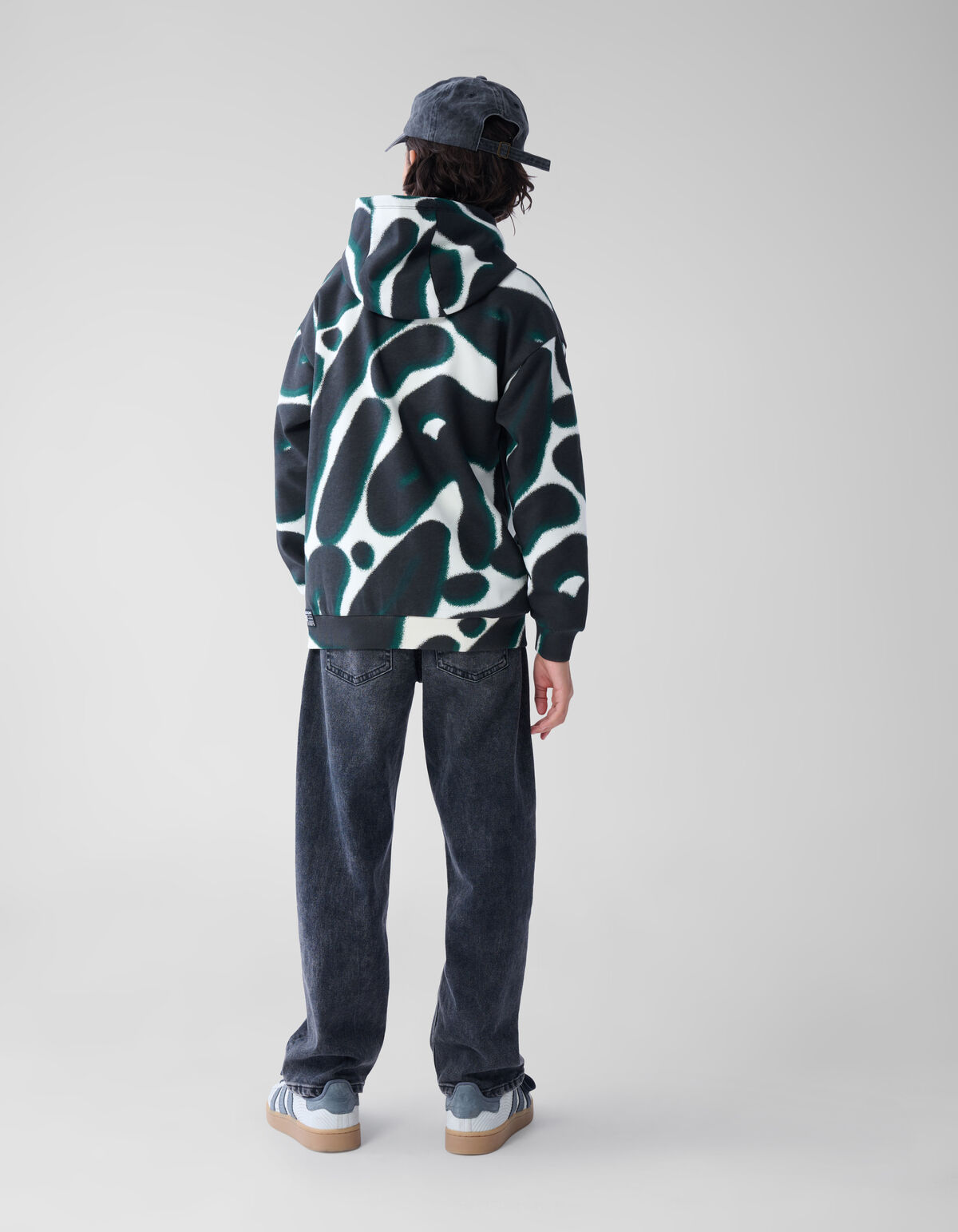 Printed Hoodie Schwarz SHOEBY BOYS