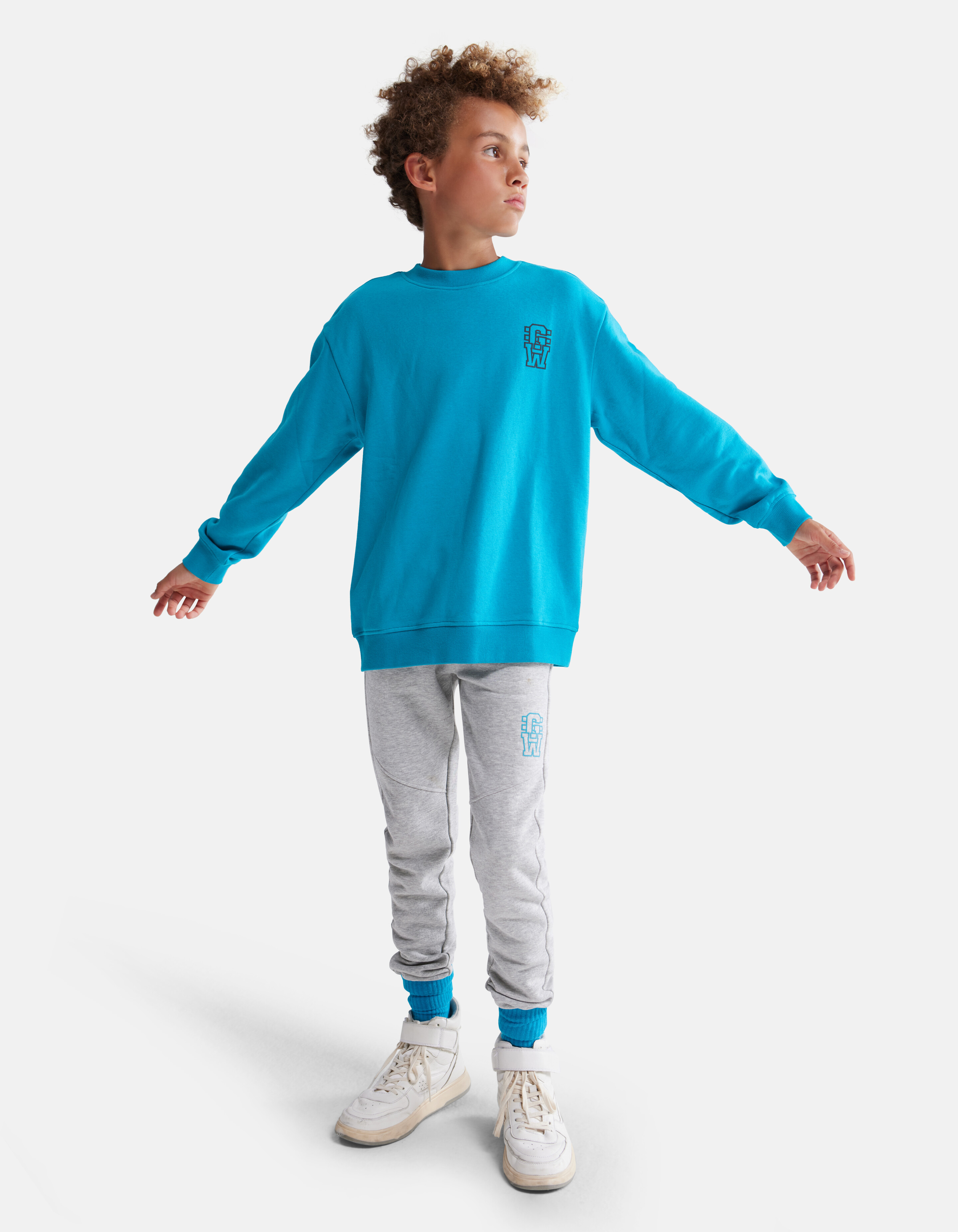 Pullover mit grafischem Aufdruck Blau SHOEBY BOYS