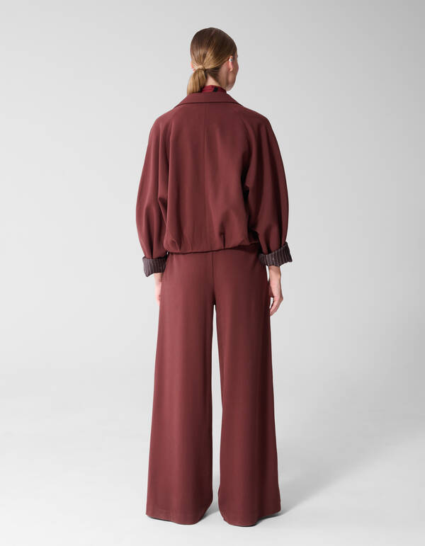 Oversized Cropped Blazer Donkerrood By Mieke SHOEBY WOMEN