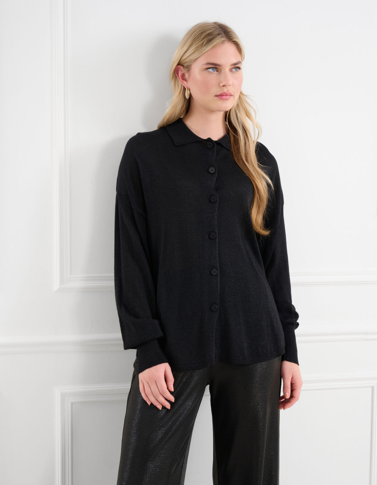 Glitzerbluse Schwarz SHOEBY WOMEN