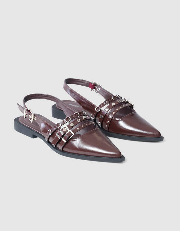 Schnalle Slingback Dunkelrot SHOEBY SHOES