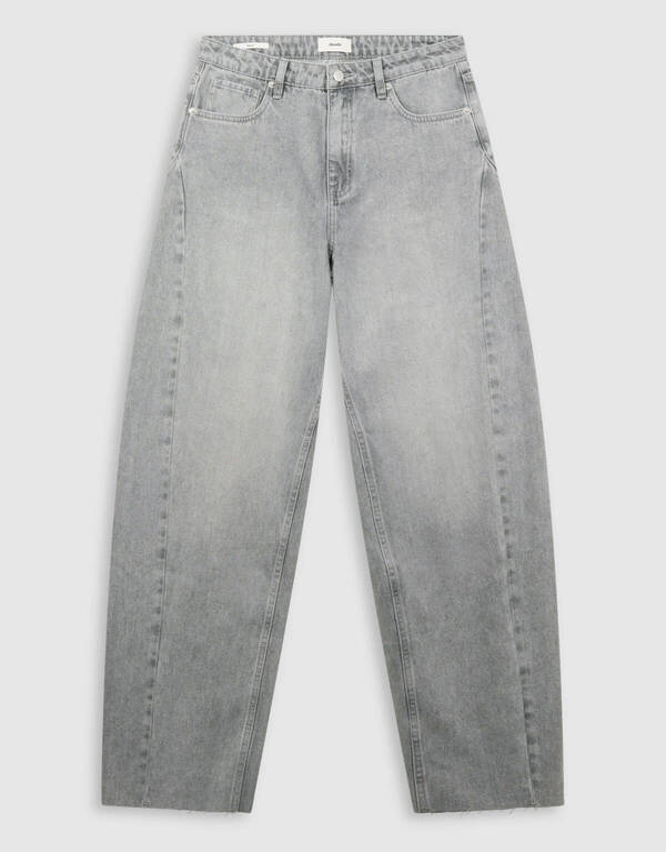 Barrel Fit Jeans Hellgrau SHOEBY WOMEN