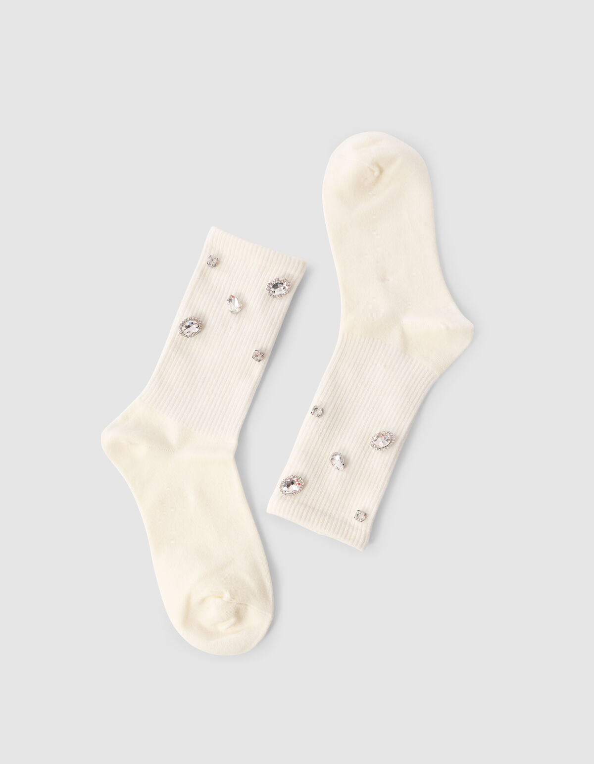 Strass-Socken Off White SHOEBY ACCESSOIRES