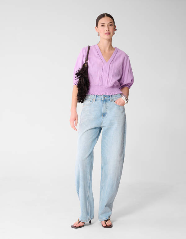 Tape Cropped Top Hellviolett SHOEBY WOMEN