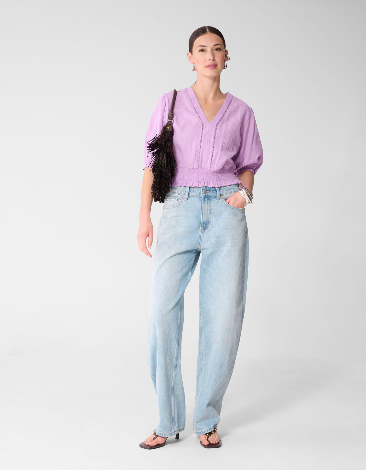 Tape Cropped Top Hellviolett SHOEBY WOMEN