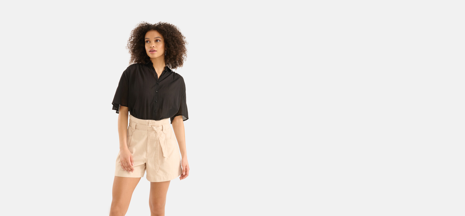 Kurzärmelige Bluse Schwarz SHOEBY WOMEN