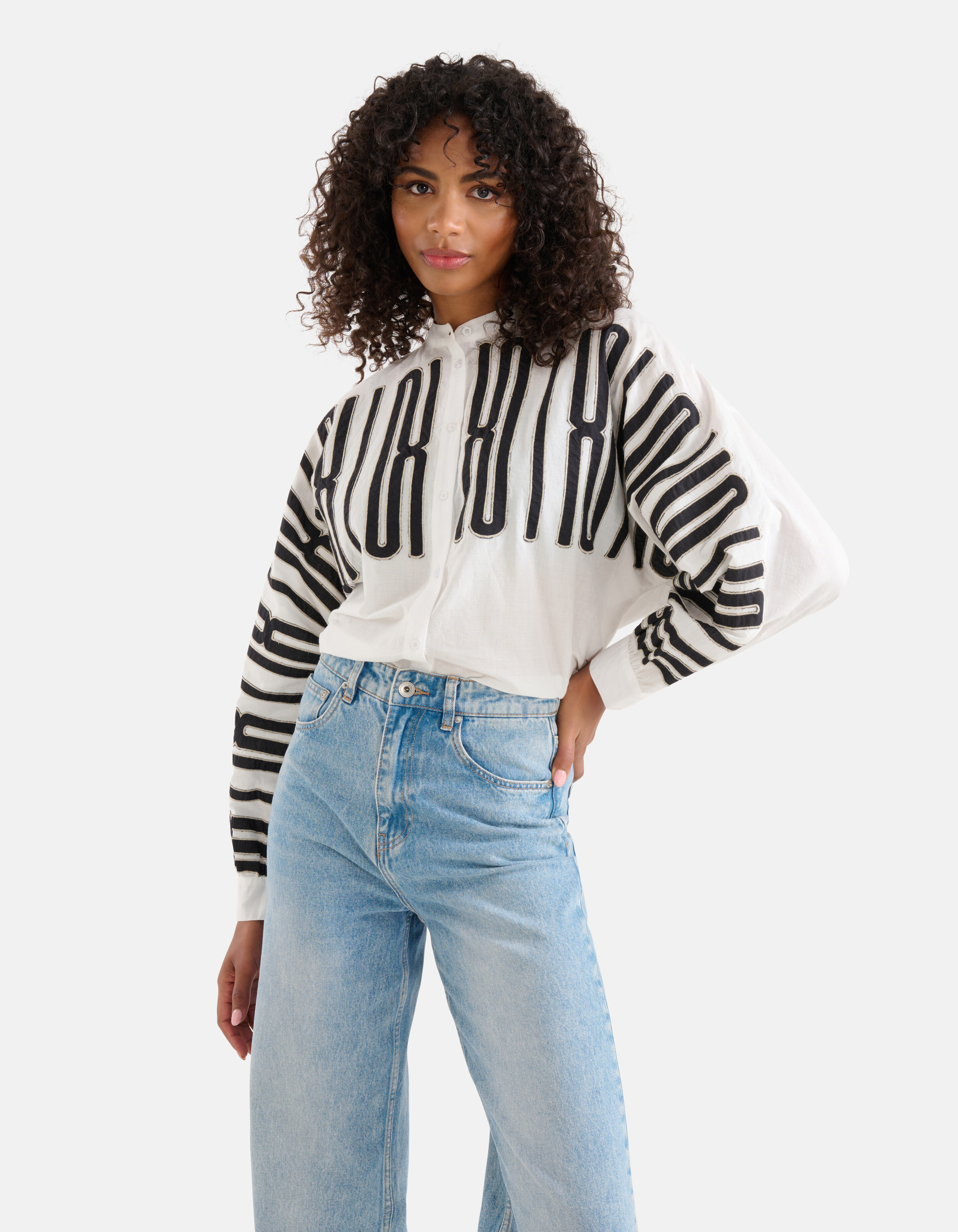 Patch-Bluse Weiß SHOEBY WOMEN