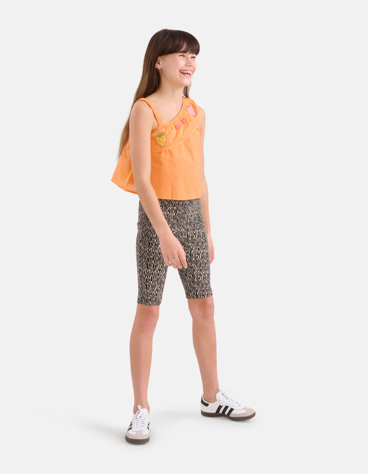Stickerei-Oberteil Orange SHOEBY GIRLS