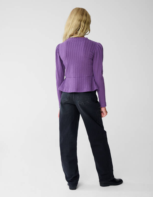 Peplum-Kabel-Top in Lila SHOEBY GIRLS