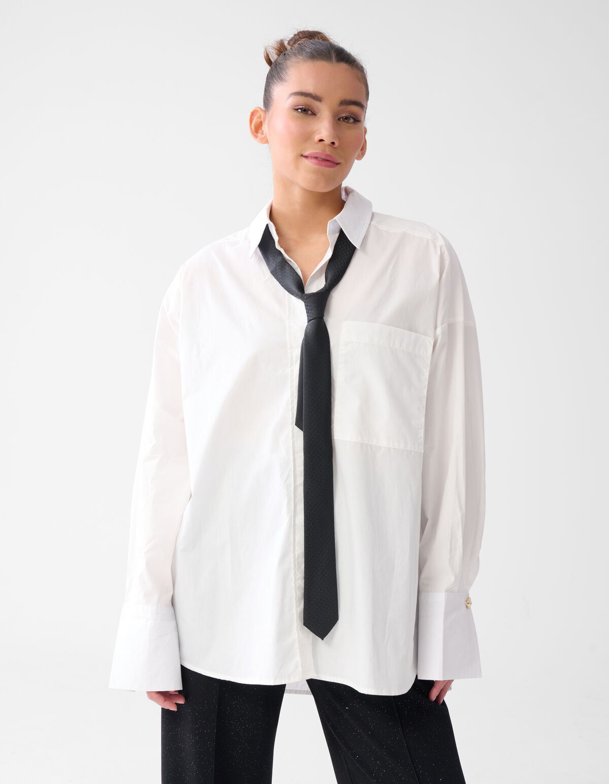 Textured Necktie Black SHOEBY ACCESSOIRES