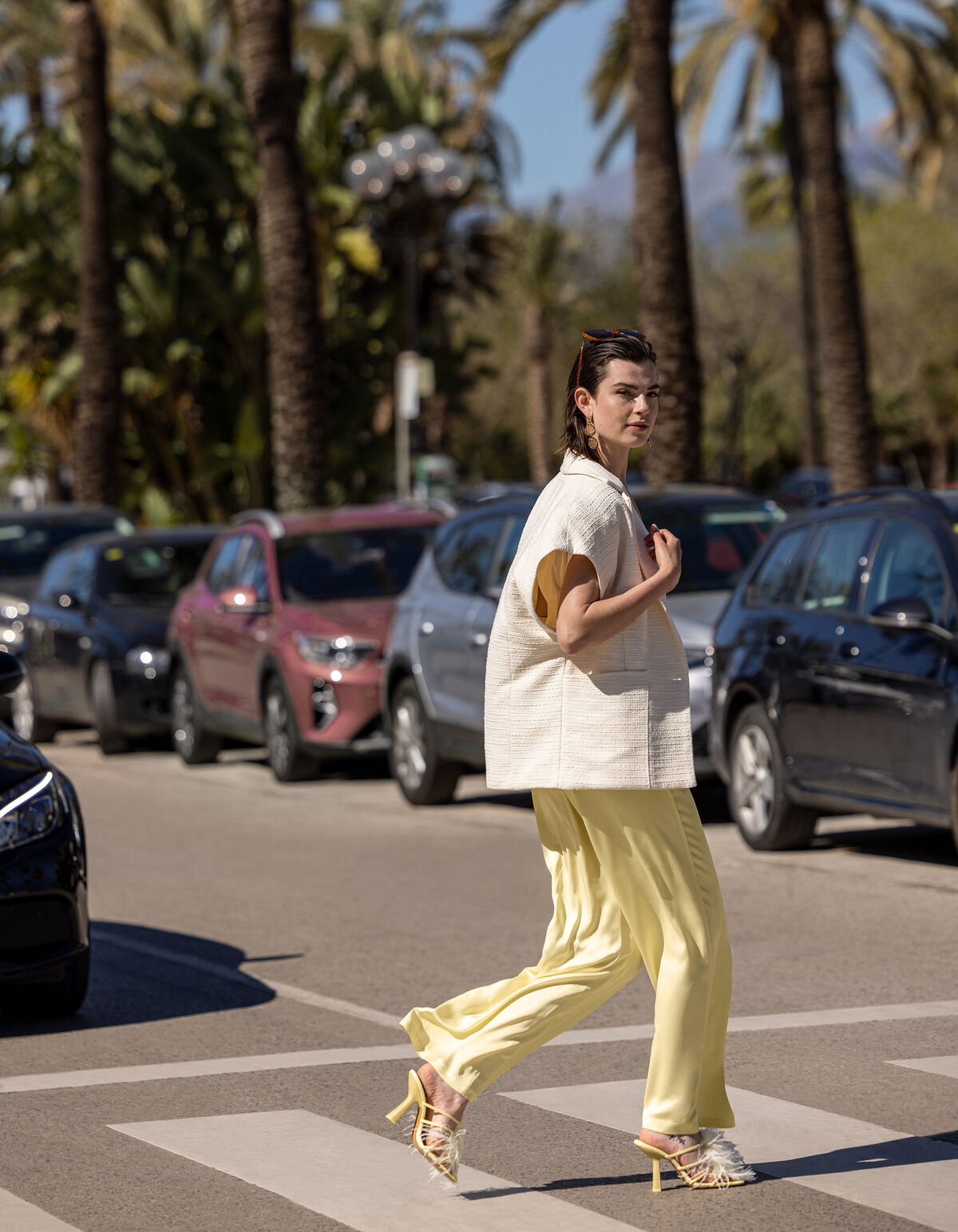 Satin-Hose Hellgelb SHOEBY WOMEN