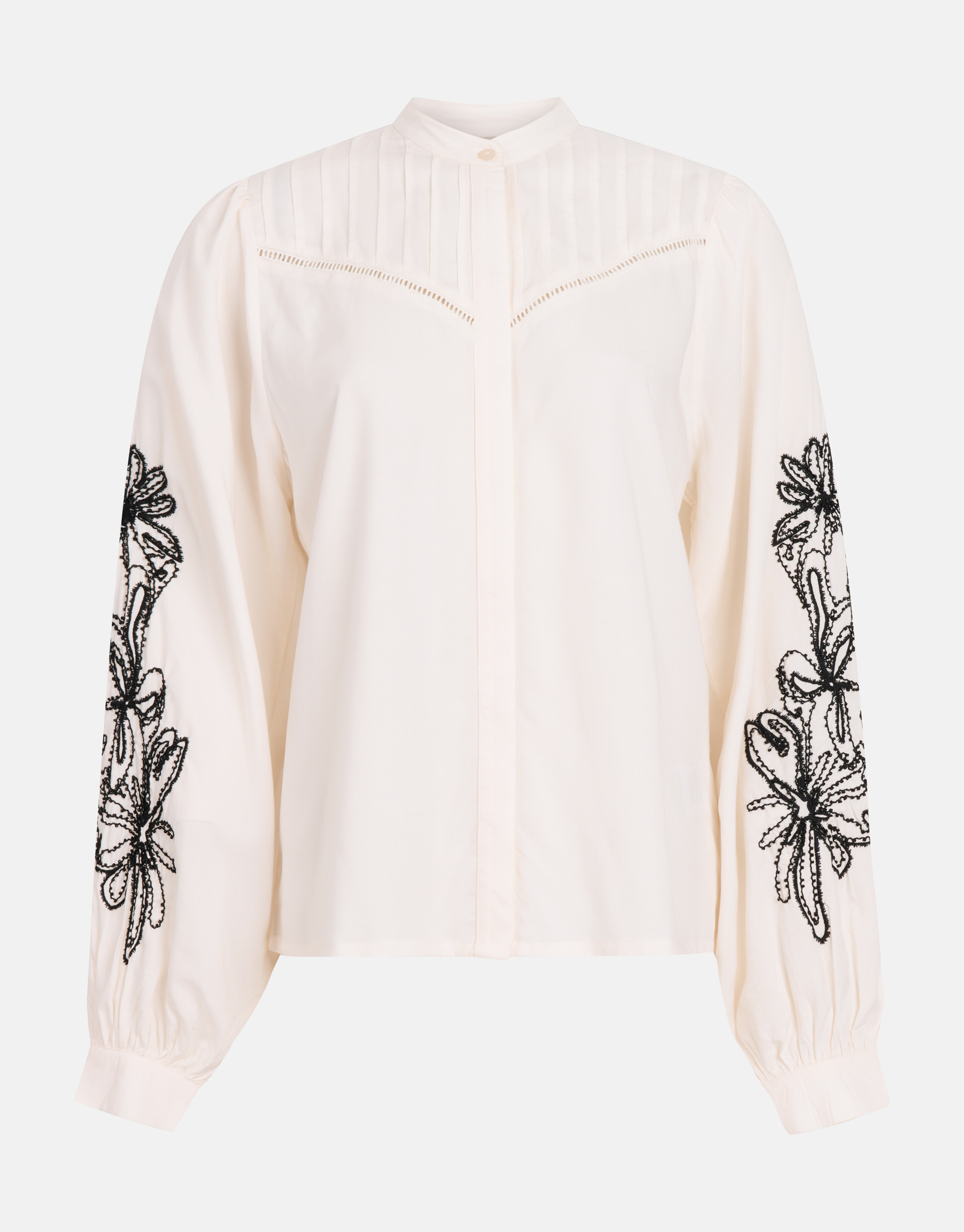 Bluse mit Perlenstickerei Off White SHOEBY WOMEN