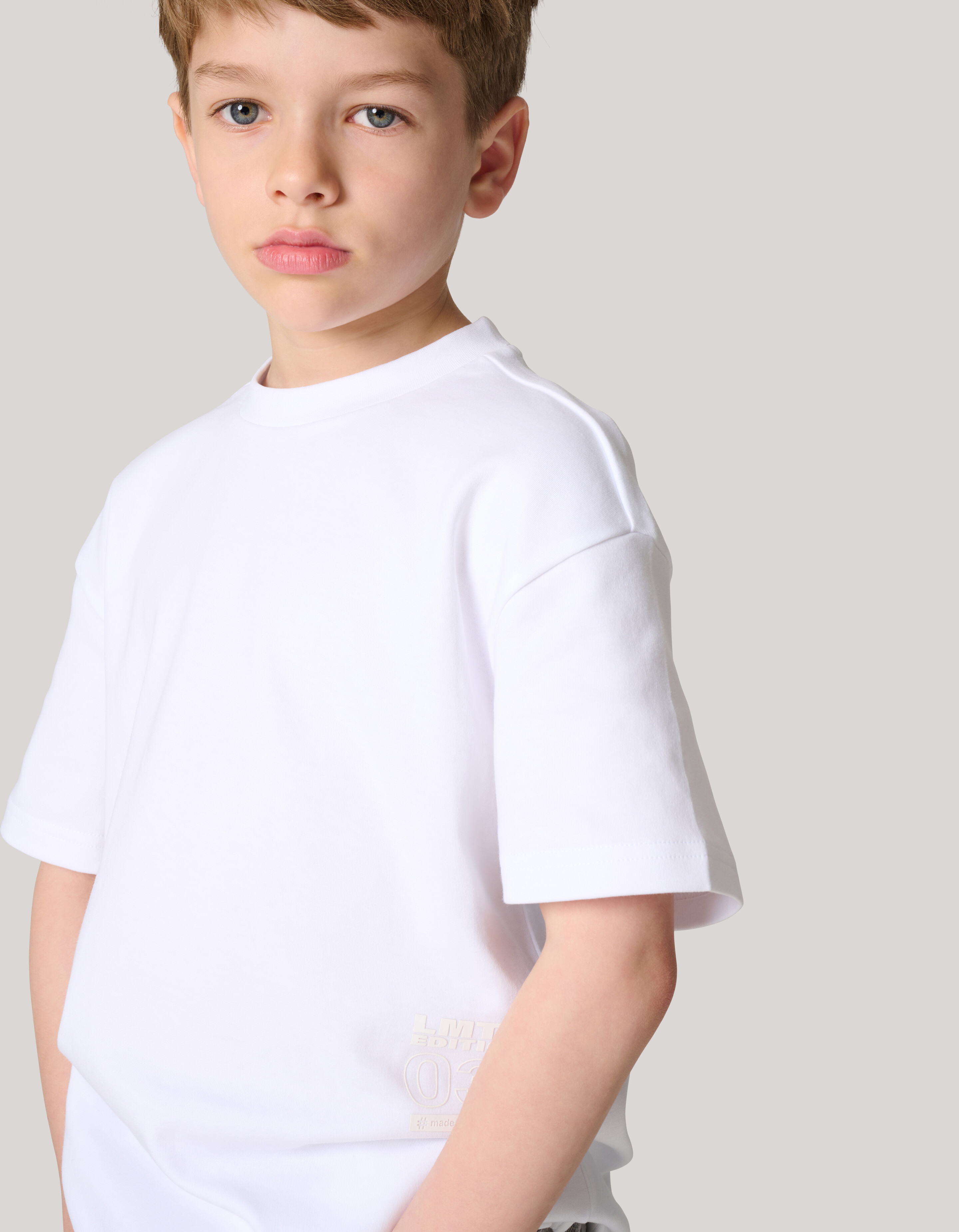 Schweres Basic-T-Shirt Weiß SHOEBY BOYS