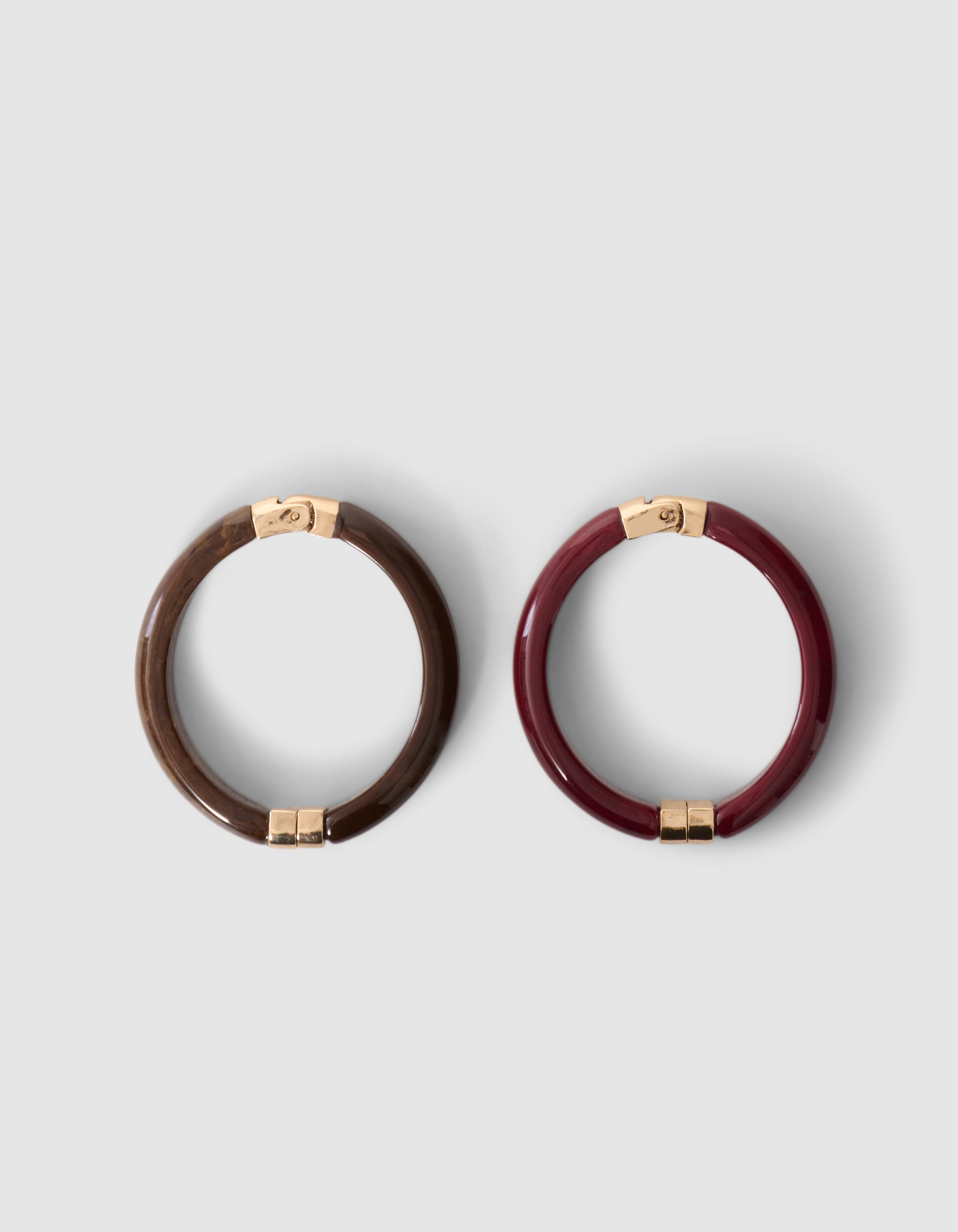 Marble Bangle Armband Set Braun/Dunkelrot SHOEBY ACCESSOIRES