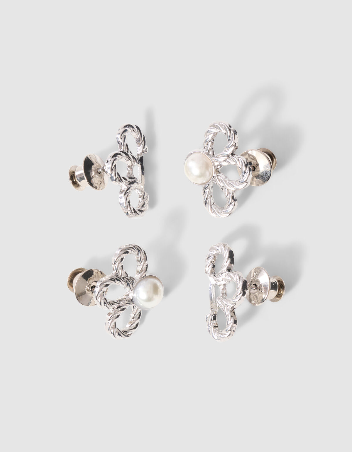 Flower Jeans-Ansteckpins Silber SHOEBY ACCESSOIRES