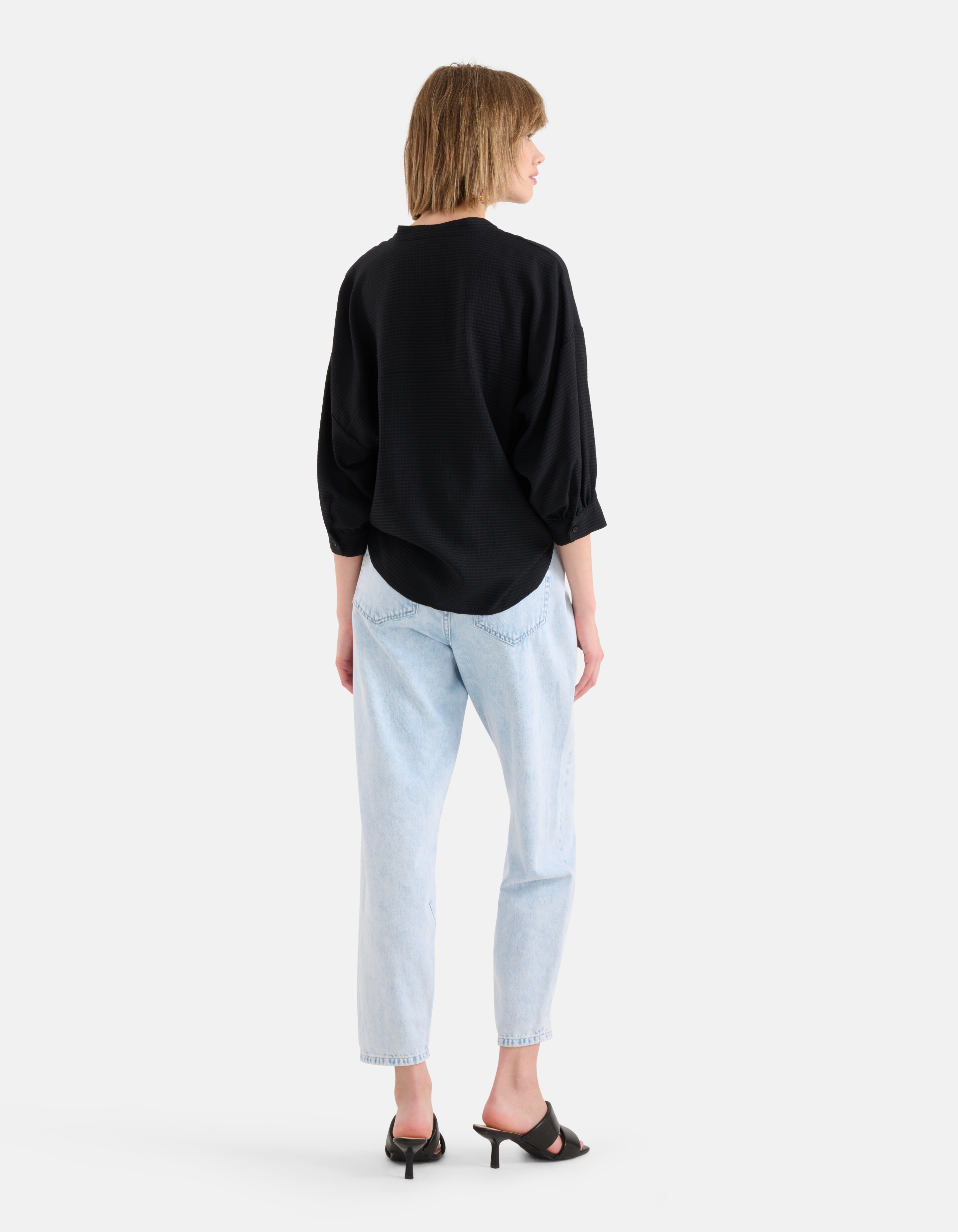 Relaxed Fit Bluse Schwarz SHOEBY WOMEN