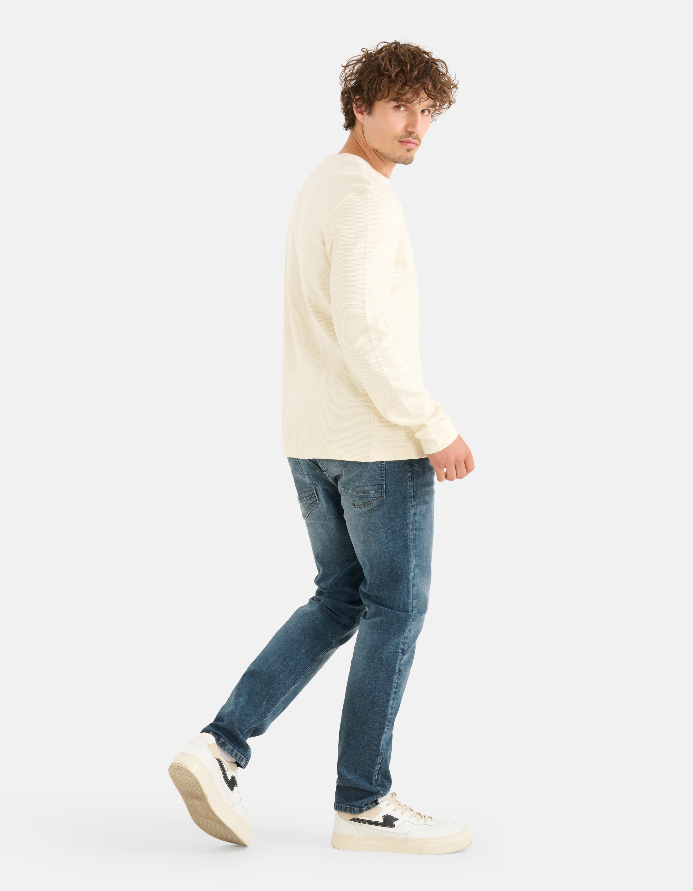 Texturiertes Langarmshirt Off White SHOEBY MEN