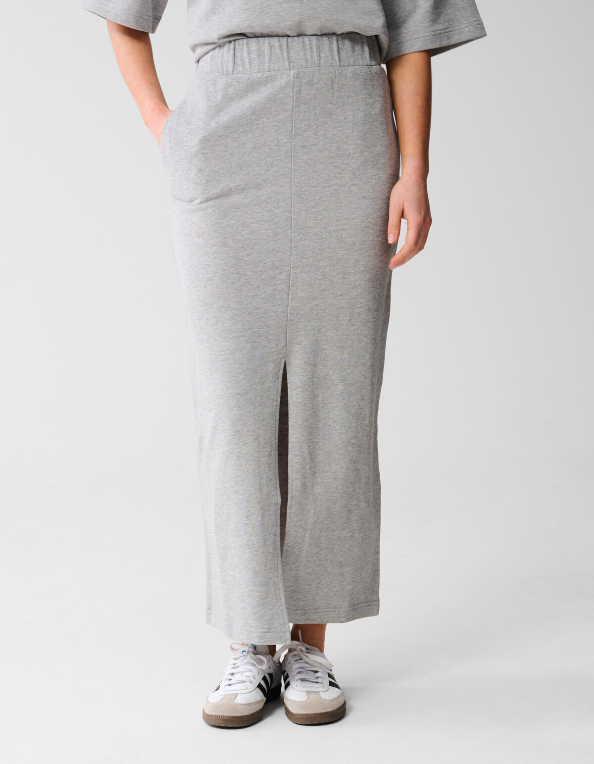 Maxi-Sweat-Rock Hellgrau SHOEBY WOMEN