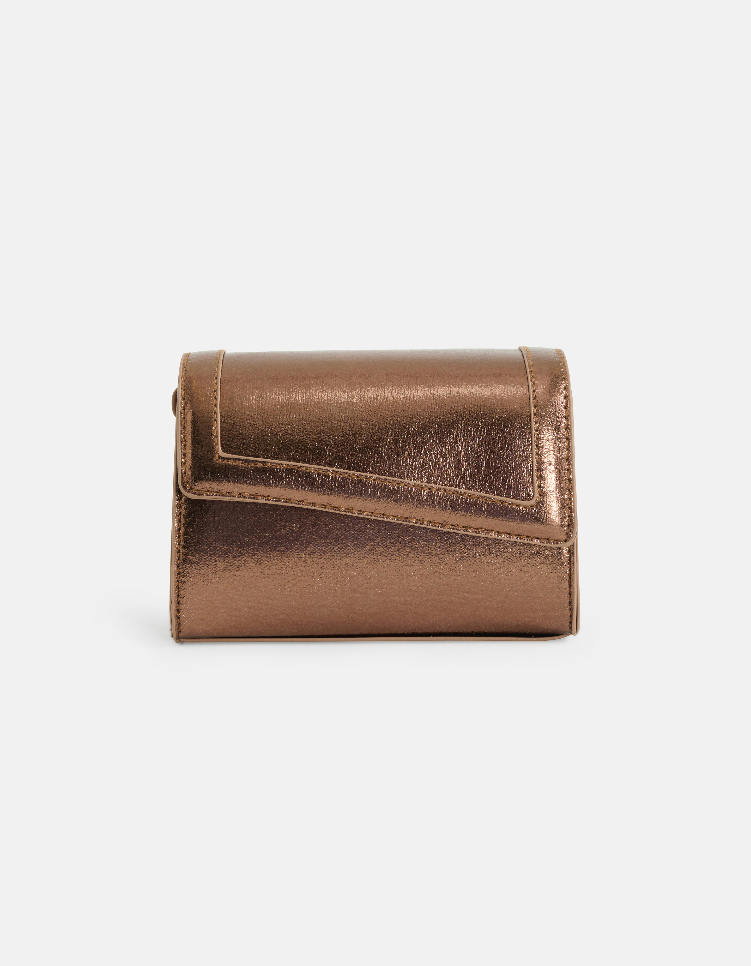 Metallic-Mini-Tasche Braun SHOEBY ACCESSOIRES