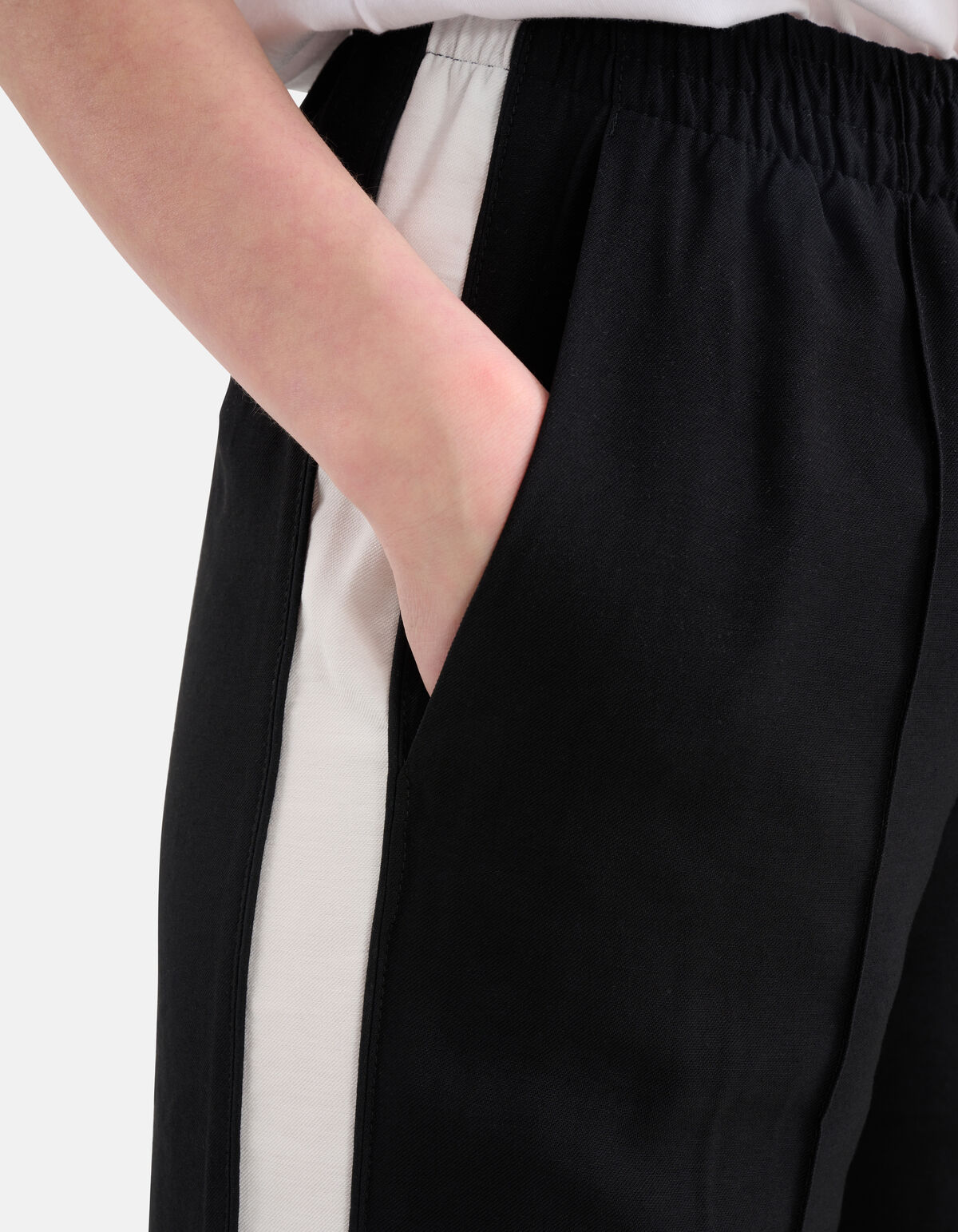 Sporty Wide Leg Broek Zwart SHOEBY WOMEN