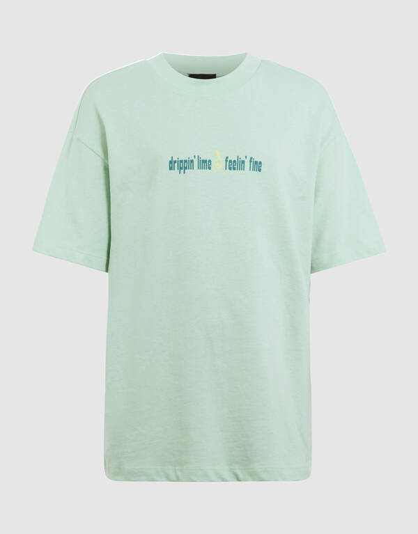 Dripping Artwork T-Shirt Hellgr&uuml;n SHOEBY BOYS