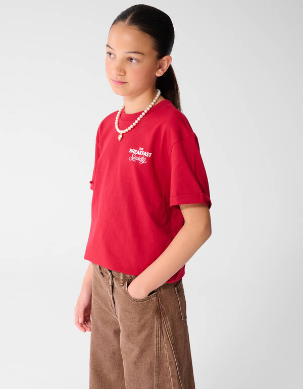 Pretzel Artwork T-shirt Rood SHOEBY GIRLS