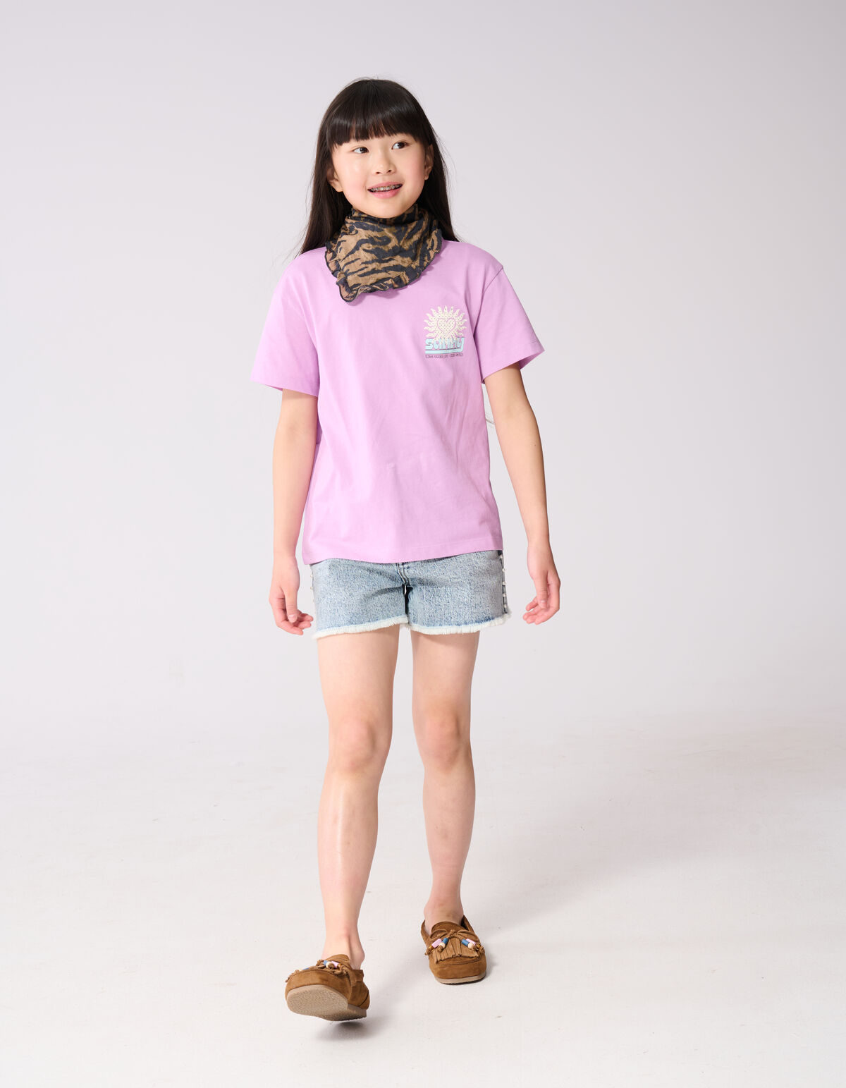 Sun Artwork T-Shirt Lila SHOEBY GIRLS