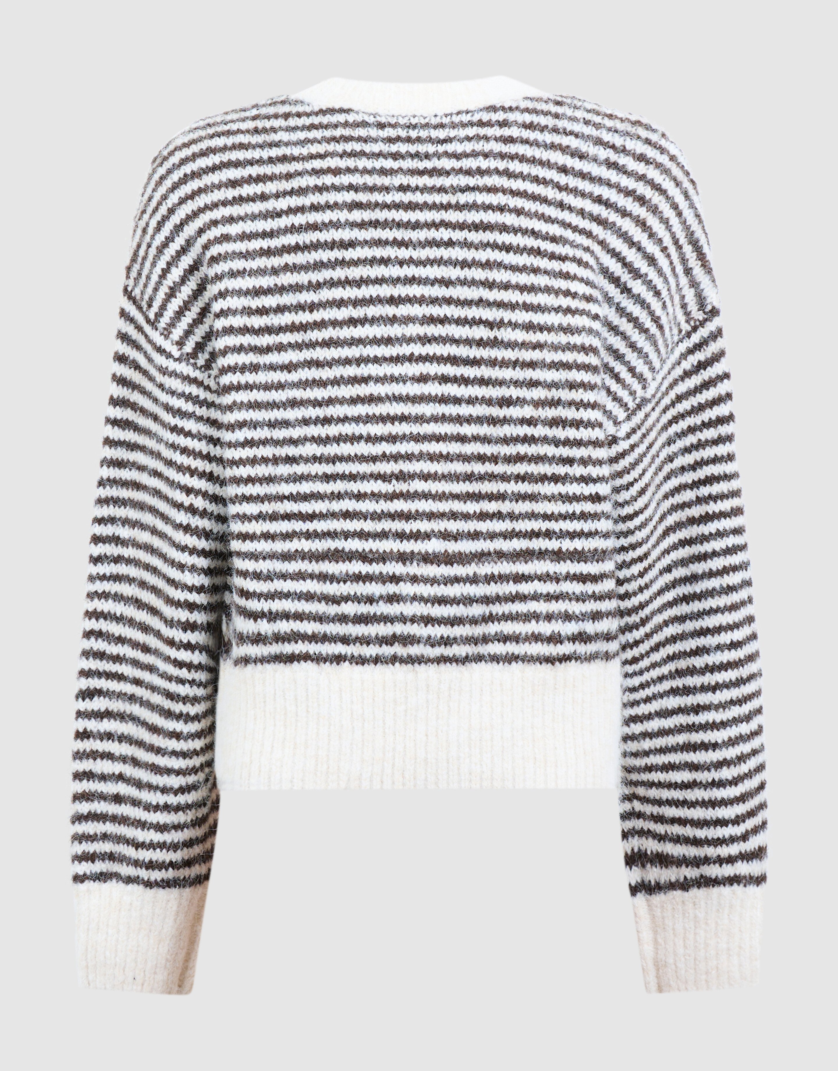 Gestreifter Heart Pullover Cremewei&szlig; SHOEBY GIRLS