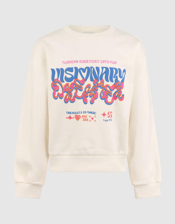 Artwork Pullover Off White SHOEBY GIRLS