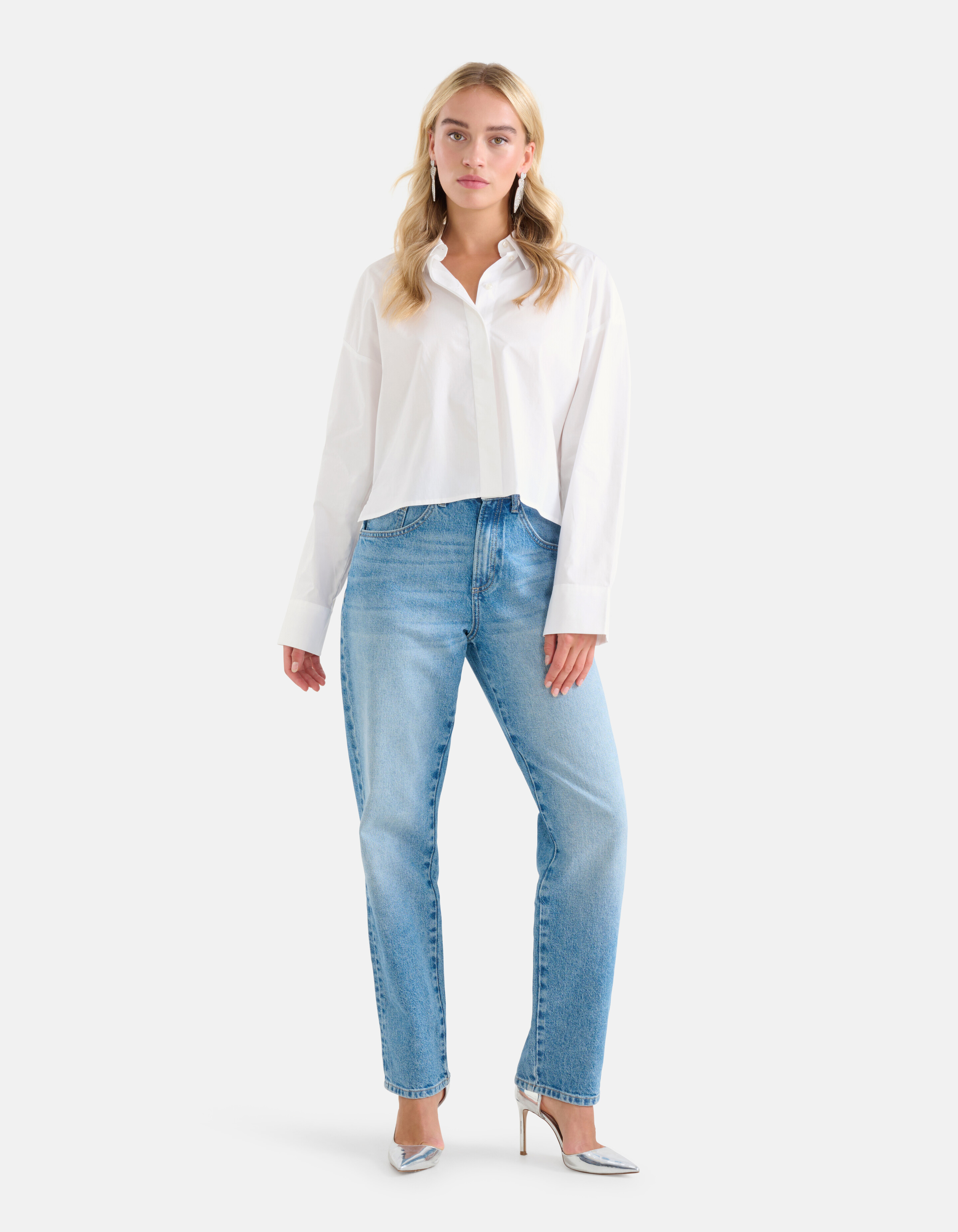 Gekürzte Bluse Weiß SHOEBY WOMEN