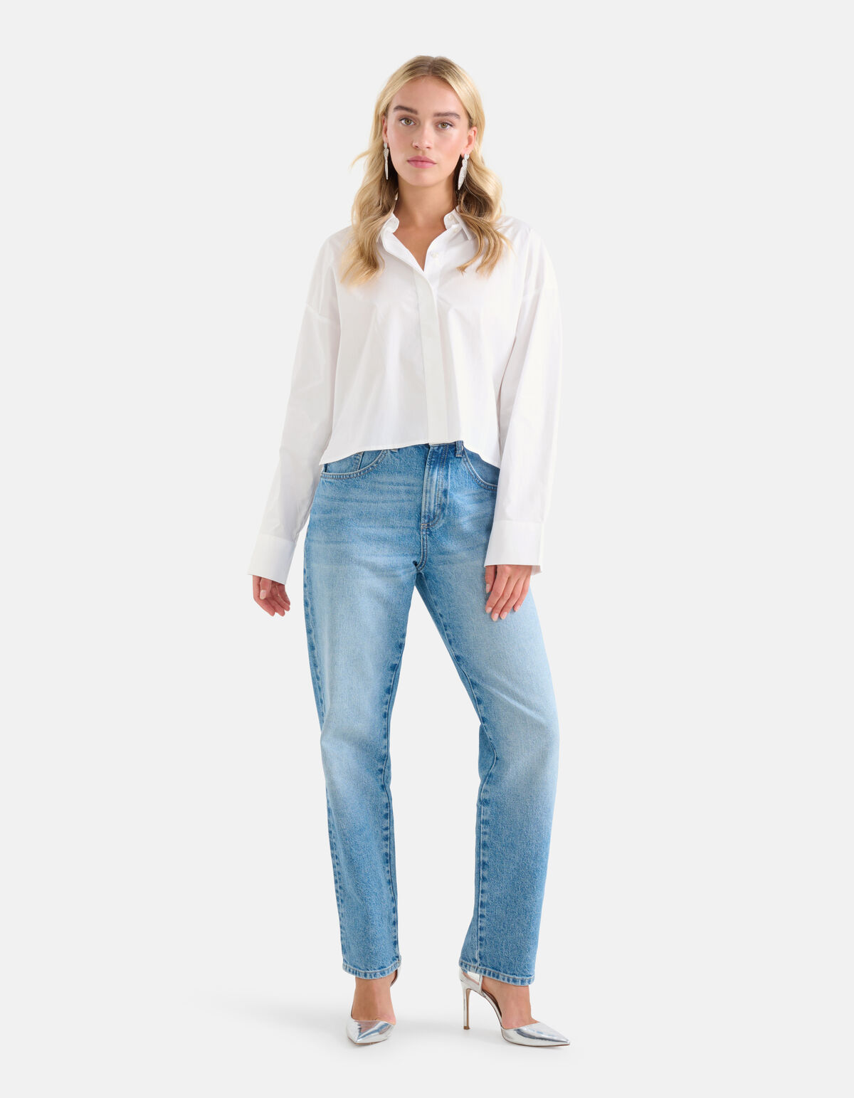 Gekürzte Bluse Weiß von Monica SHOEBY WOMEN