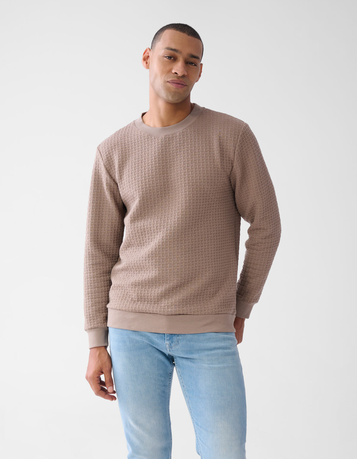 Struktur Pullover Beige SHOEBY MEN