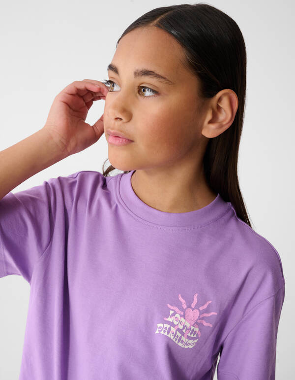 Tropical Bliss Artwork T-Shirt Lila SHOEBY GIRLS