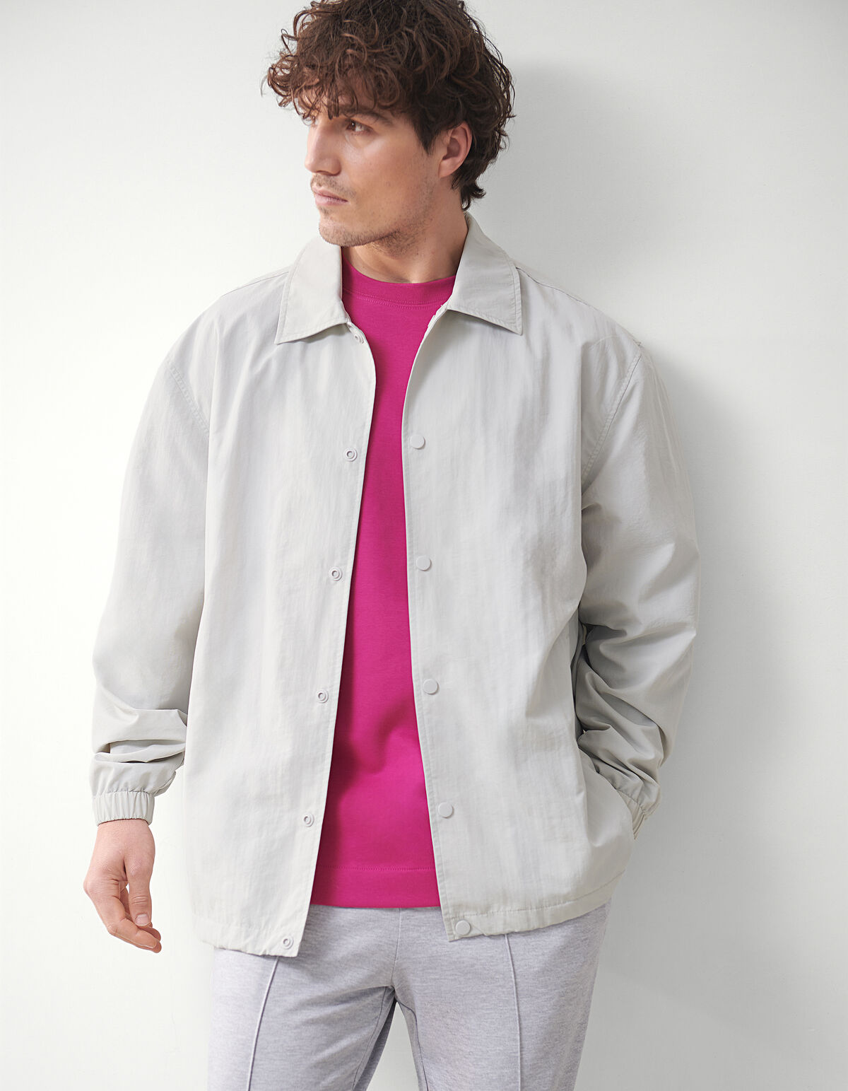 Relaxed Fit T-shirt Dunkelrosa SHOEBY MEN