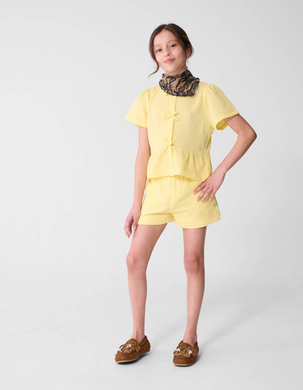 Struktur Short Hellgelb SHOEBY GIRLS