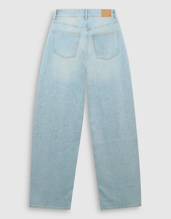 Strass-Wasserfall-Jeans mit Barrel-Passform, geble SHOEBY WOMEN