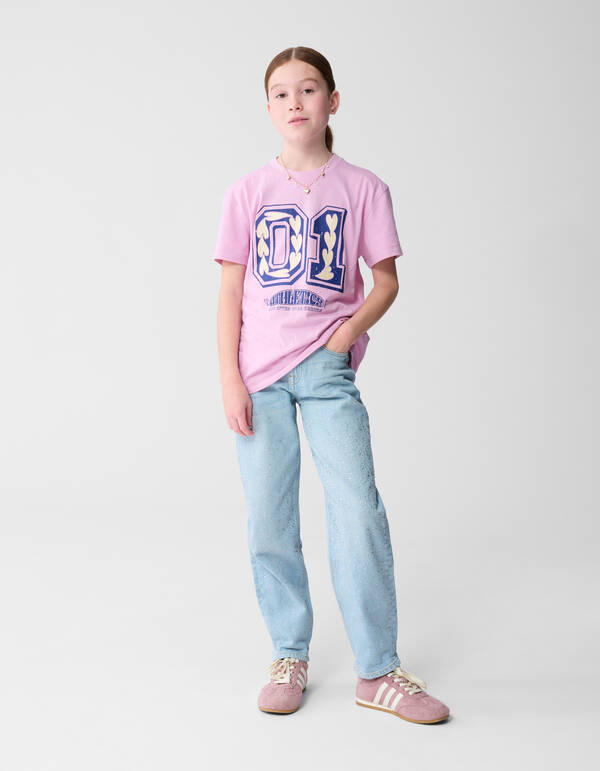 T-Shirt mit Sportmotiv in Pink SHOEBY GIRLS