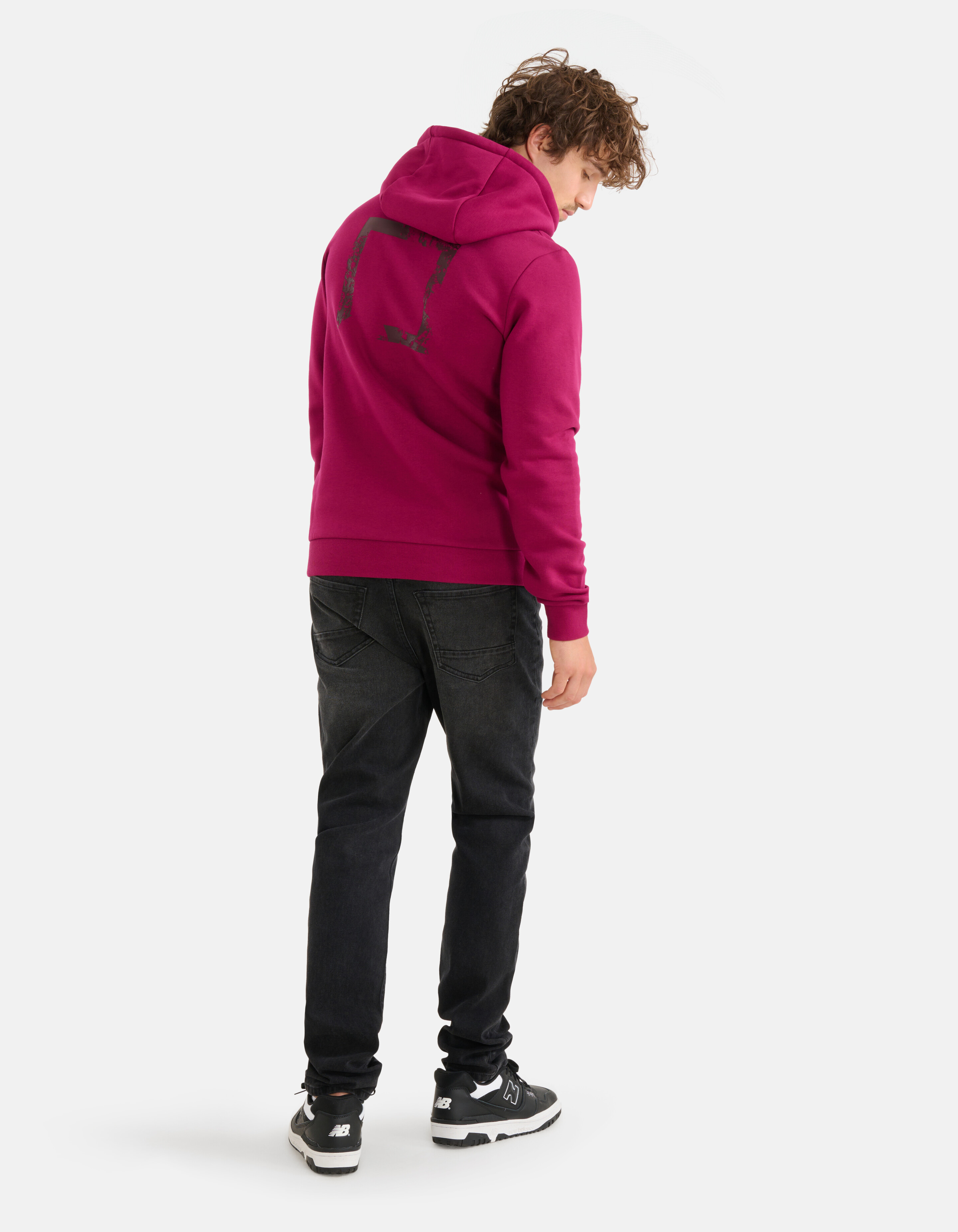 Grafik-Kapuzenpullover Bordeaux SHOEBY MEN