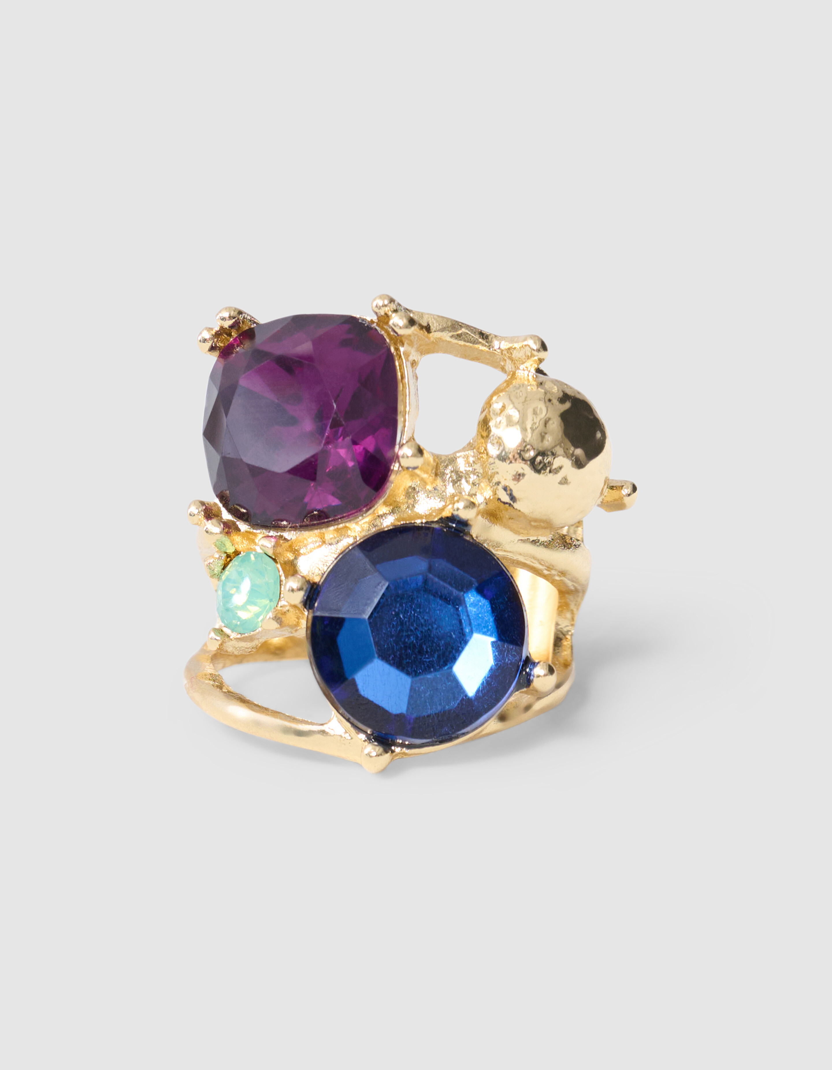 Großer Multi-Strass-Ring Gold SHOEBY ACCESSOIRES