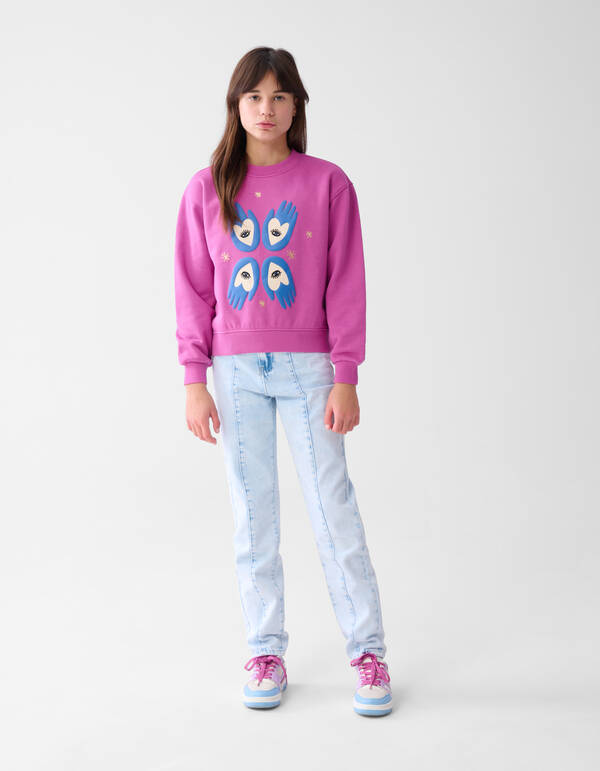 Artwork Sweater Roze SHOEBY GIRLS