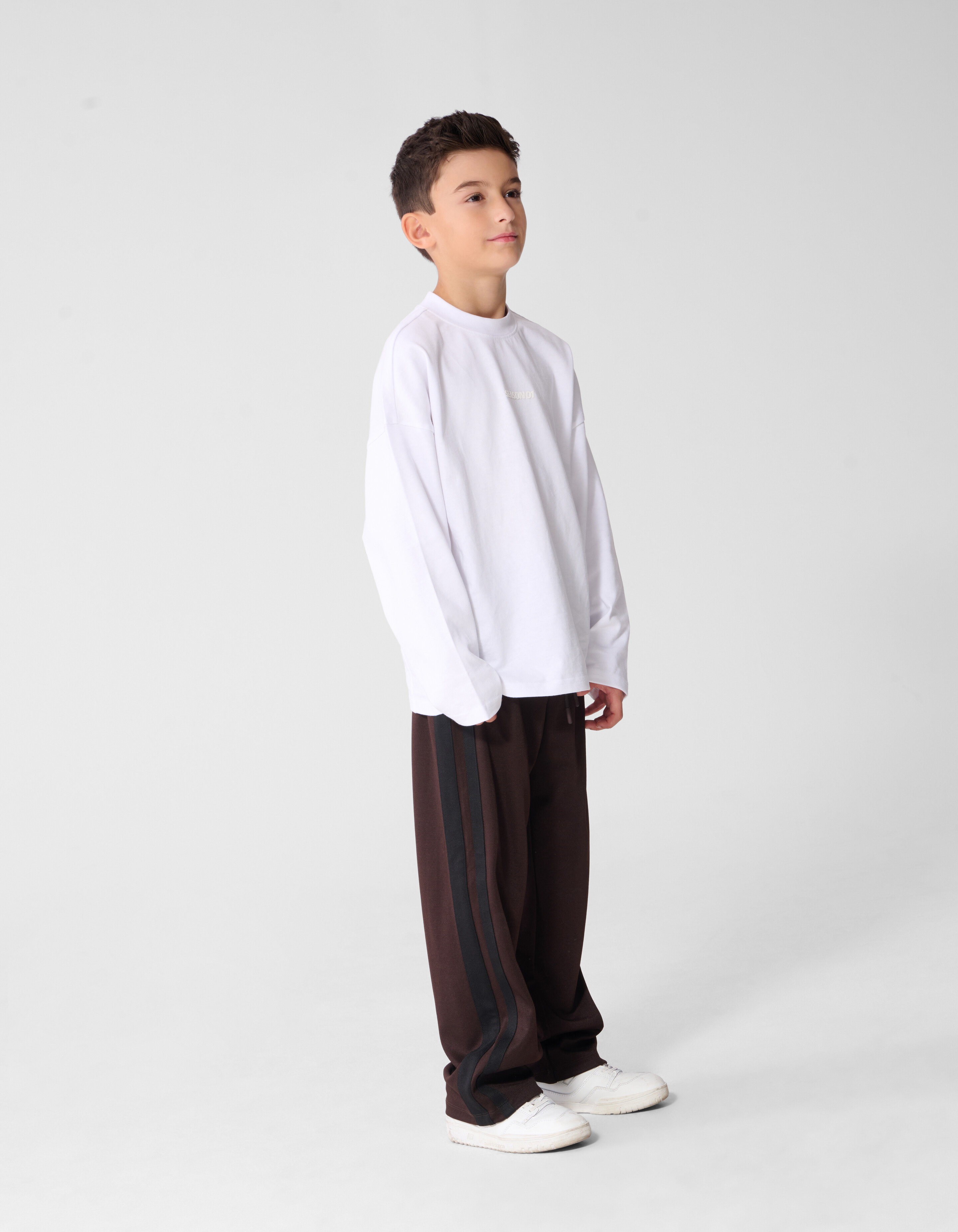 Track Wide Leg Fit Hose Dunkelbraun SHOEBY BOYS