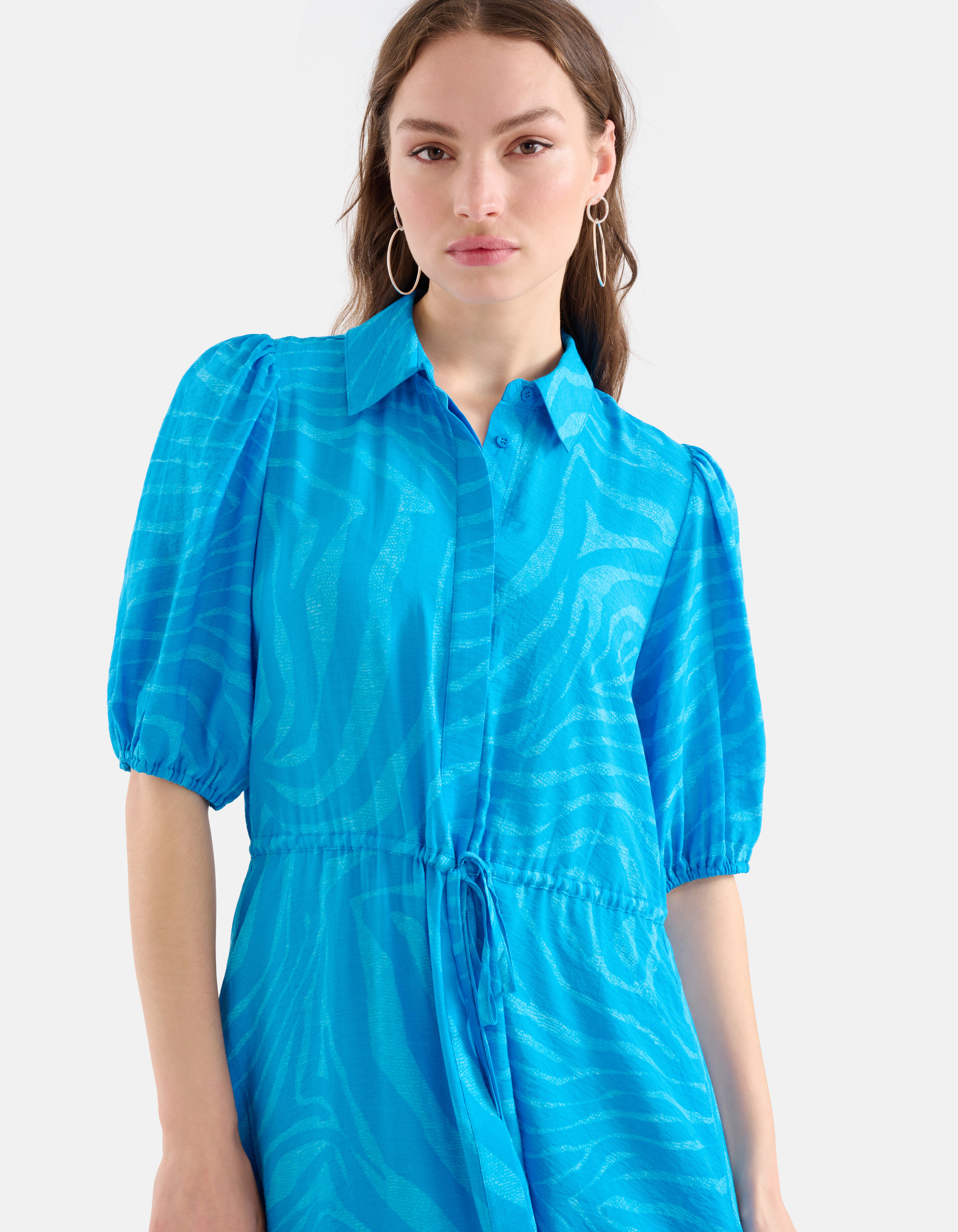 Zebra Print Maxikleid Blau SHOEBY WOMEN